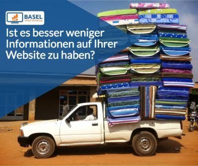 Ist es besser weniger Informationen auf Ihrer Website zu haben?
